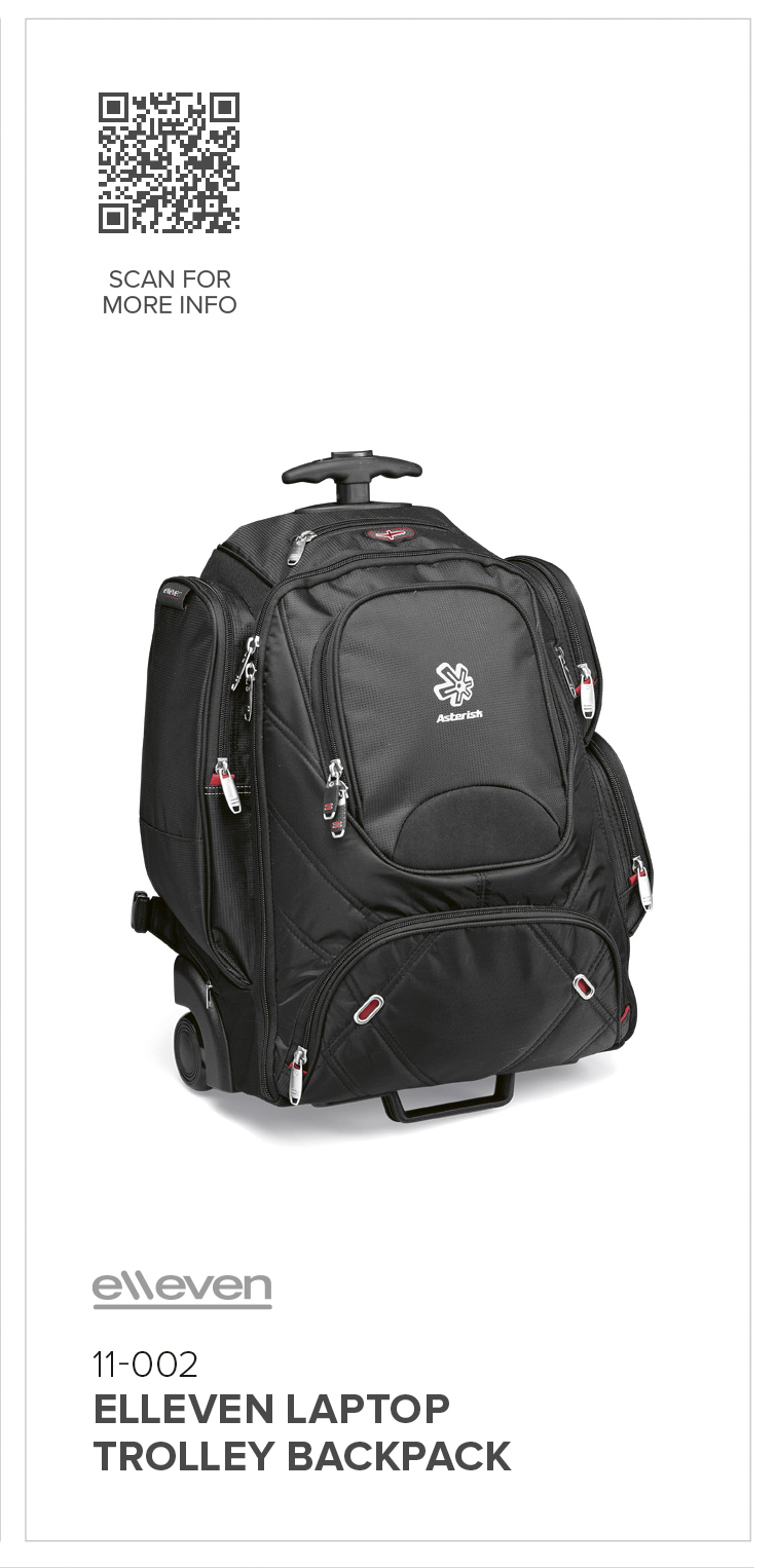 11-002 - Elleven Laptop Trolley Backpack - Catalogue Image